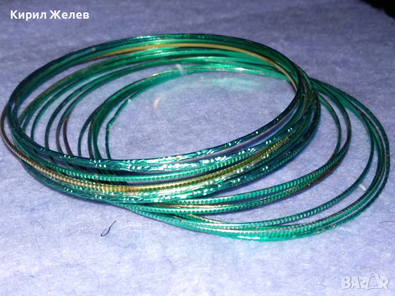КОМПЛЕКТ МЕТАЛНИ ЗЕЛЕНИ ОРИЕНТАЛСКИ ЕТНО - АРТ СТИЛ ГРИВНИ 37944, снимка 1