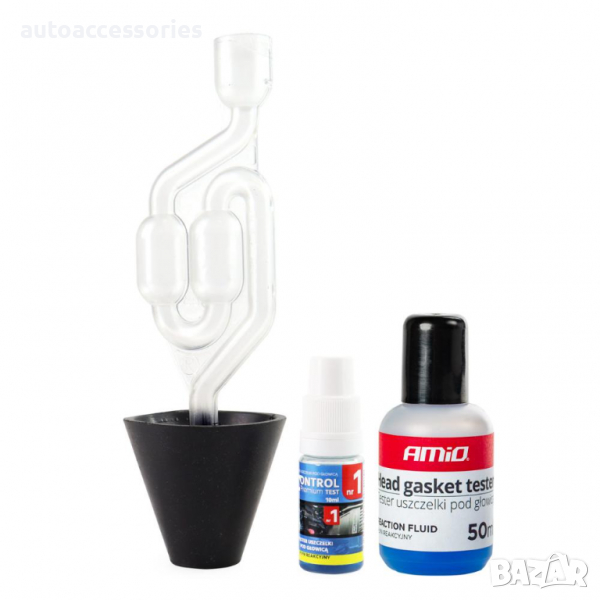 Тестер за проверка за течове в охладителната система CO2 + 60ml реакционна течност + 25-55 мм адапте, снимка 1