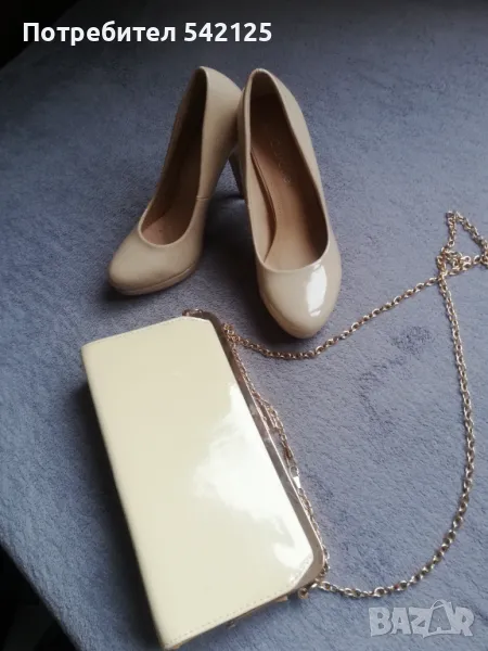 Комплект елегантни обувки и чанта, снимка 1