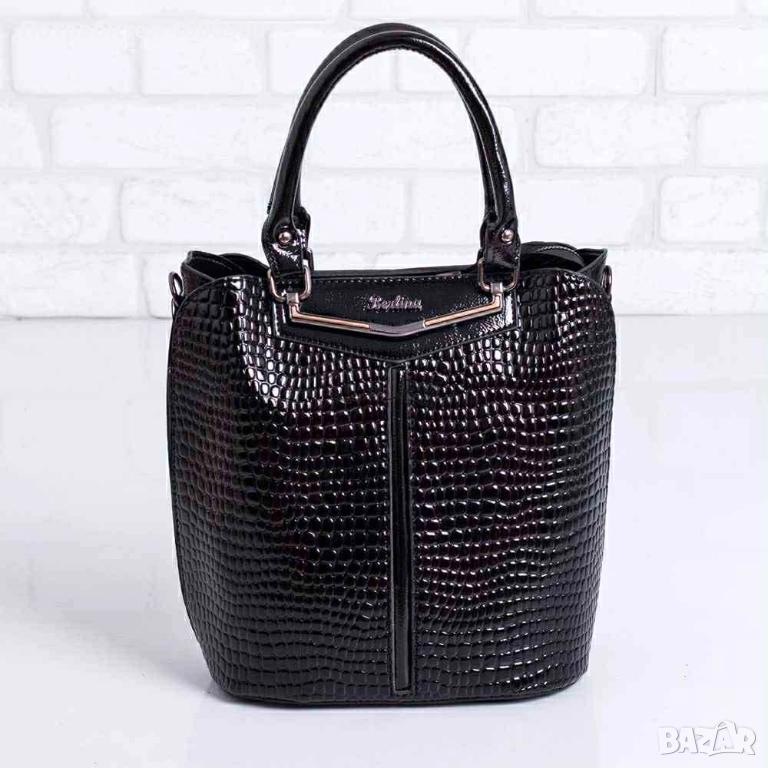 „Голяма дамска чанта – черна, снимка 1