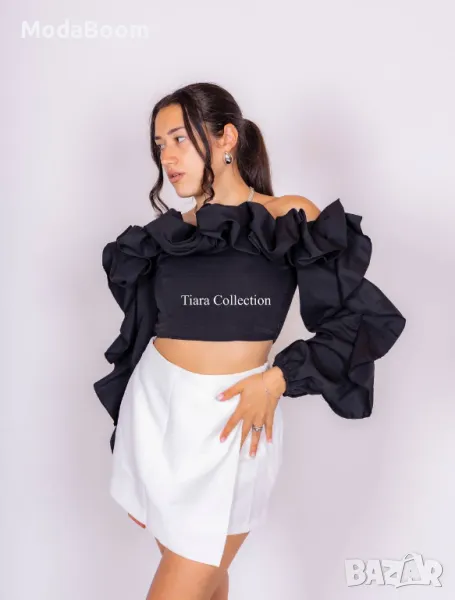 Дамски черен топ , снимка 1