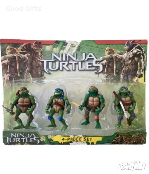 4броя Комплект фигурки Костенурките Нинджа с оръжия , снимка 1