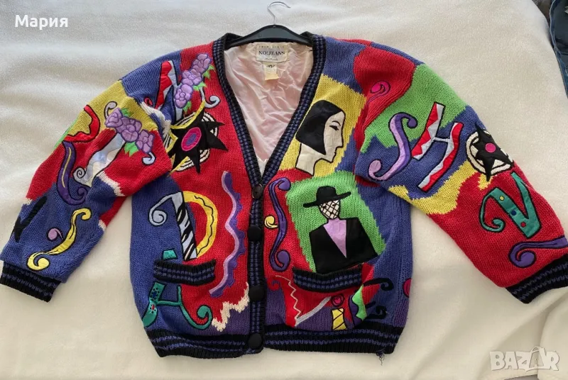 Красиво pinup плетено яке с подплата и апликации от Флорида, снимка 1