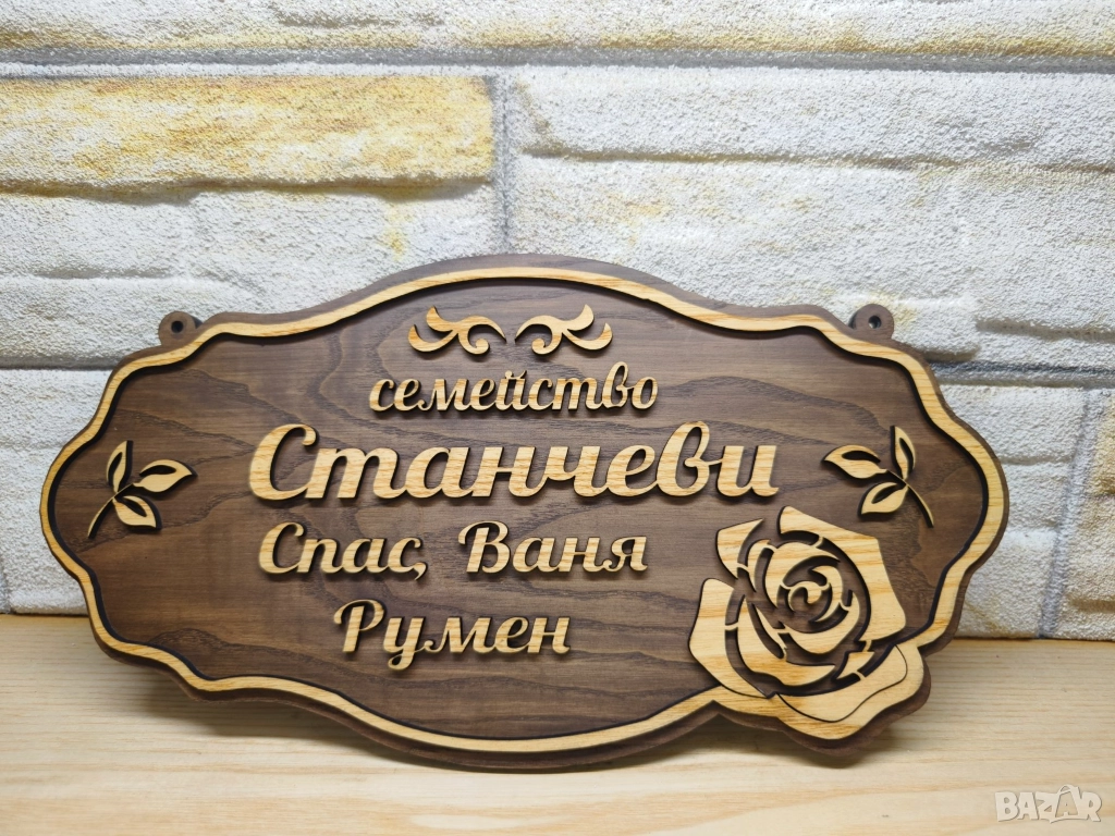 🌟Индивидуални табели по поръчка с надпис ваш текст за врата персонализирани , снимка 1