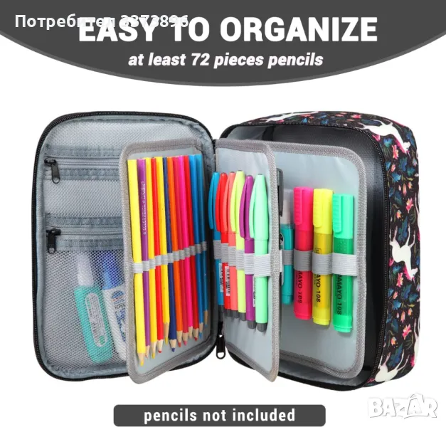 Голям несесер за моливи и други художествени материали, снимка 1