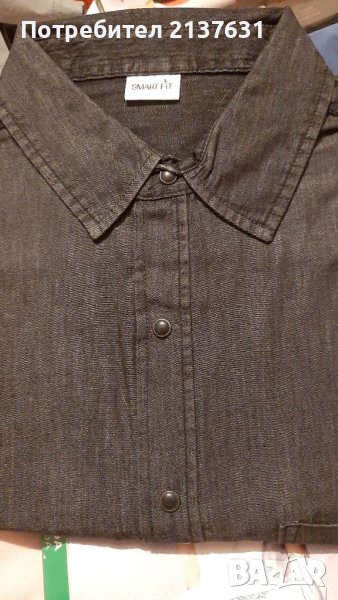 НОВА с опаковката МЪЖКА ДЪНКОВА РИЗА  с къс ръкав - Размер М , снимка 1