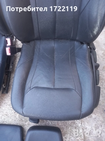 Предни кожени седалки и задни подглавници BMW F31, снимка 3 - Части - 52263771