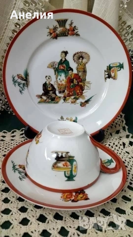 Чинии и сетове с японски сцени , снимка 3 - Чинии - 53296292
