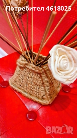 Ръчно Декорирана Вазичка/Поставка, снимка 2 - Декорация за дома - 52141288