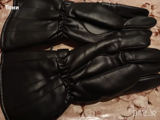 Винтидж Мъжки Дълги Кожени Ръкавици Нови , снимка 10 - Ръкавици - 47817372