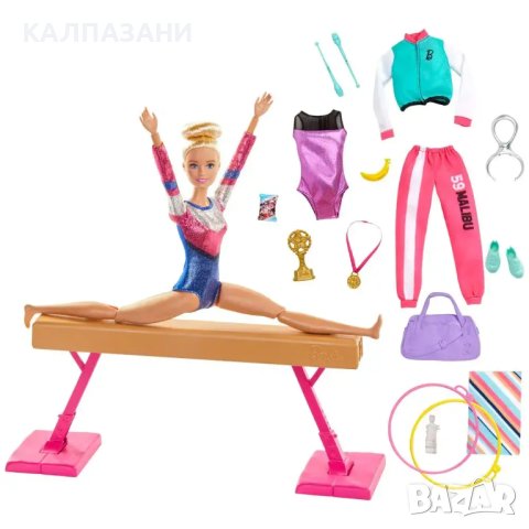 BARBIE CAREERS Комплект за игра с кукла ГИМНАСТИЧКА GJM72 Mattel Barbie, снимка 3 - Кукли - 40914977