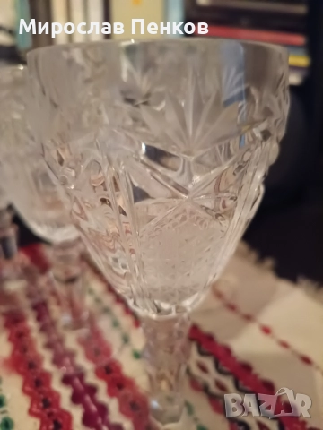 Кристални чаши, снимка 4 - Чаши - 52207870