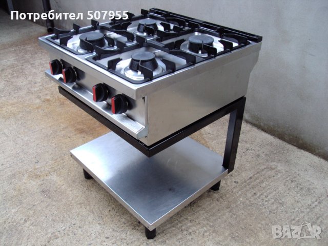 Професионален, италиански, газов котлон на база ANGELO PO - 4 горелки, снимка 3 - Обзавеждане на кухня - 44403294