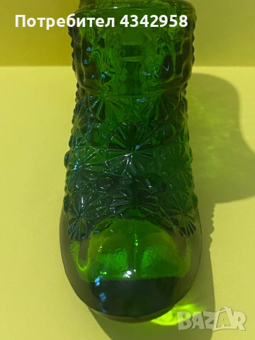 Винтидж стъклена обувка. Германия., снимка 5 - Антикварни и старинни предмети - 52809548