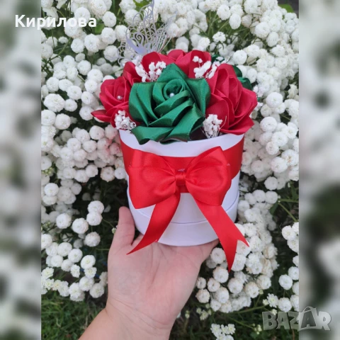 сатенени рози и букети, снимка 16 - Други - 50901284