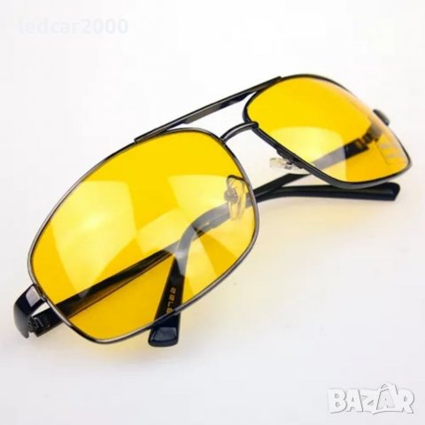 Очила с нощно шофиране с метална рамка+ Подарък калъфче , снимка 7 - Слънчеви и диоптрични очила - 39646462