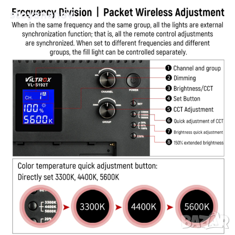 Студийно осветление Viltrox в куфар, снимка 4 - Светкавици, студийно осветление - 44551675