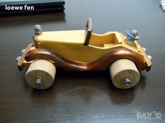 Тунингована дървена кола количка дърво !, снимка 8 - Декорация за дома - 39398986
