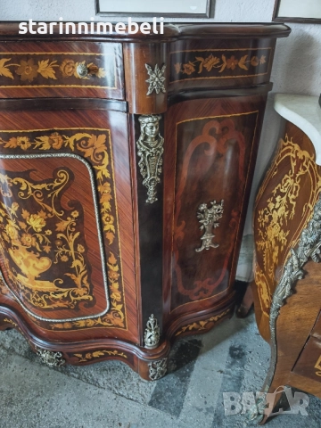 Бароков шкаф с интарзия , снимка 3 - Шкафове - 50271592