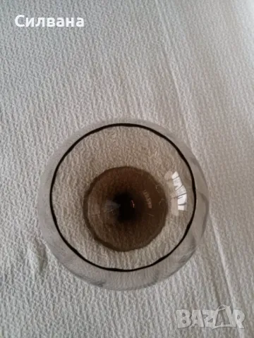 голяма чаша от кафяво стъкло, снимка 3 - Декорация за дома - 49132060