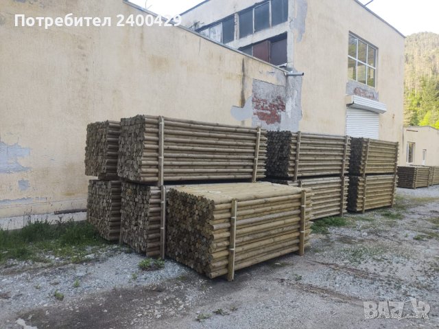 Дървени струговани колове за овошки и лозя и импрегнация на дървен материал, снимка 5 - Огради и мрежи - 40871345