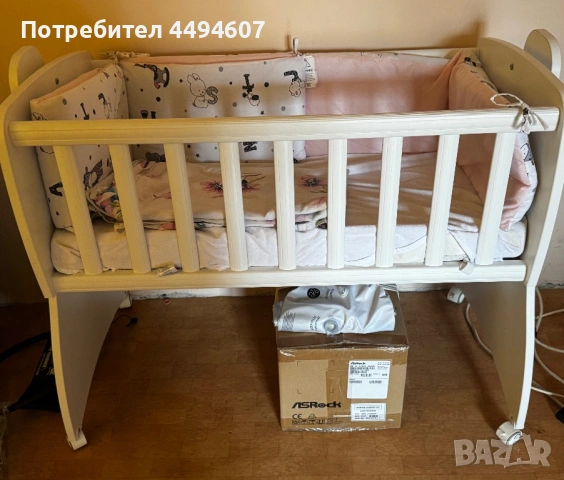 Дървено легло-люлка Lorelli First Dreams, снимка 4 - Кошарки - 53012085