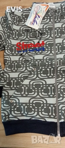 Нов детски суитшър с цип и джобове – Р-р 128, снимка 2 - Детски анцузи и суичери - 53783886