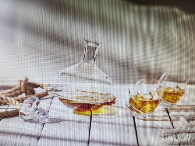 невеляшка / неваляшка Шише с тапа и чашки - рядък "Капитански" комплект , Полша, от кристалин, ръчна, снимка 5 - Други ценни предмети - 52134058