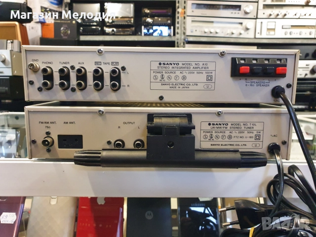 Усилвател Sanyo A 10 + тунер Sanyo T 10L В отлично техническо и визуално състояние., снимка 10 - Ресийвъри, усилватели, смесителни пултове - 51830733