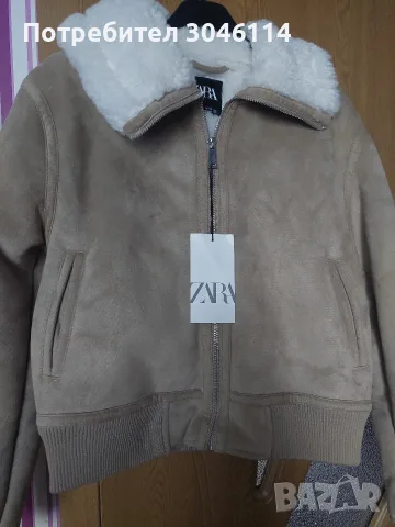 велурено яке Zara, снимка 2 - Якета - 56149617