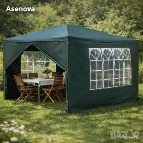 Просторна градинска шатра - стабилна конструкция и водоустойчива рамка, снимка 3 - Градински мебели, декорация  - 53773809