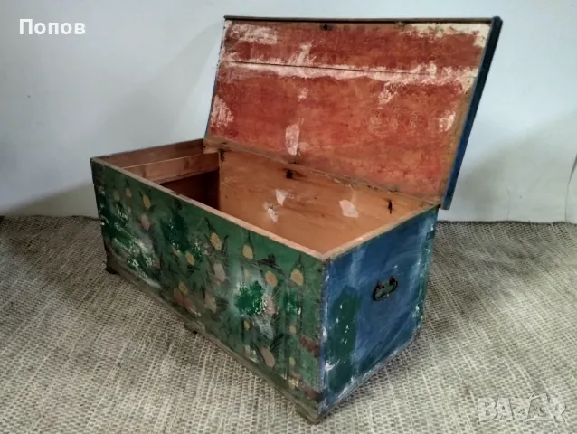 Старинна дървена ракла, снимка 5 - Ракли - 48505930