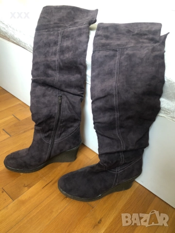 Дамски велурени чизми, снимка 10 - Дамски ботуши - 52965696