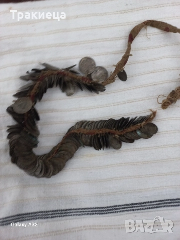 СТАР СРЕБЪРЕН ЖЕНСКИ НАКИТ ТРЕПКА ПРОЧЕЛНИК ТУРСКИ АКЧЕТА , снимка 5 - Антикварни и старинни предмети - 52687531