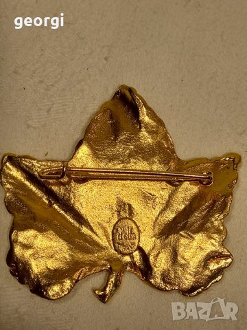 Метална брошка листо, снимка 2 - Други - 44164822