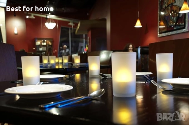 Акумулаторна свещ, комплект от 12 LED безпламъчни чаени свещи със зарядна станция, снимка 3 - Други - 51874682