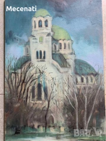 КОСТАДИН КАЛЧЕВ масло/платно Александър Невски, снимка 3 - Картини - 53122380