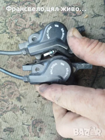 Хидравлични спирачки за велосипед колело свалени от 26 цола Shimano , снимка 3 - Части за велосипеди - 56075300