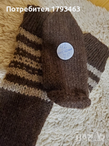 Ръчно плетени мъжки чорапи размер 42, снимка 17 - Мъжки чорапи - 50037516