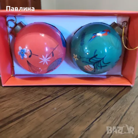 Коледни керамични топки за елха