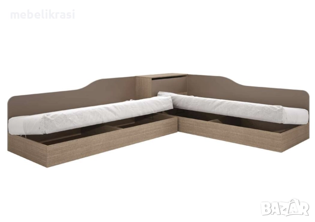 Ъглови легла с ракла -Сити 2001 в цвят дъб сонома., снимка 5 - Мебели за детската стая - 47376538