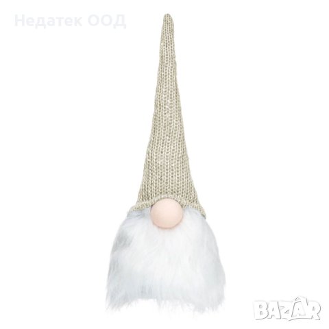 Коледна фигура, Гном  с златна шапка, 30 см