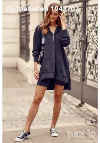 Дамска широка туника в черен цвят FI656 FASARDI, снимка 1