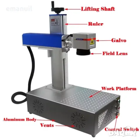 Fiber Laser Raycus JPT Mopa 20W 30W 50W 100W 200W 300W лазер лазерно гравиране маркиране
