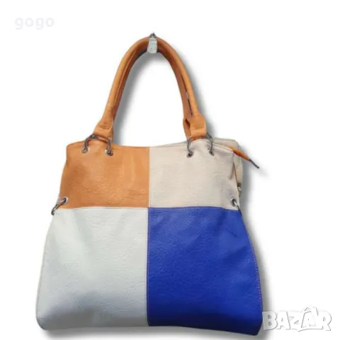 Стилна кожена, цветна дамска чанта, снимка 14 - Чанти - 47879789