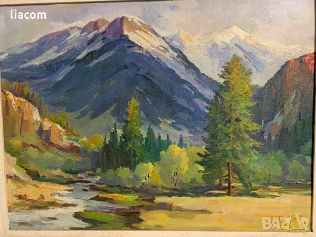 НИКОЛАЙ ИЛИЕВ голямо масло  / пейзаж, снимка 2 - Картини - 34453069