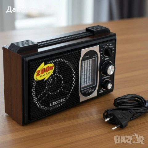 Преносимо радио Leotec LT-2008 — класически дизайн и AC/DC захранване, снимка 2 - Друга електроника - 53354406