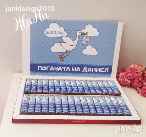 бонбони с дизайн съобразен с темата на празника за бебешка погача, рожден ден, прощъпулник, кръщене , снимка 15 - Други - 47454536