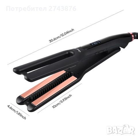 Преса за изправяне на коса с насочващ гребен Muhler MHS-777, снимка 3 - Преси за коса - 51509132