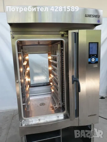 Немски конвектомат-фурна Wiesheu с пароуловител и програматор на български език, снимка 5 - Други машини и части - 53655976